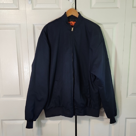 Cintas Mens Quilted Navy Blue Work Jacket/Coat SZ XL Insulated Mechanic Uniform - Picture 1 of 10